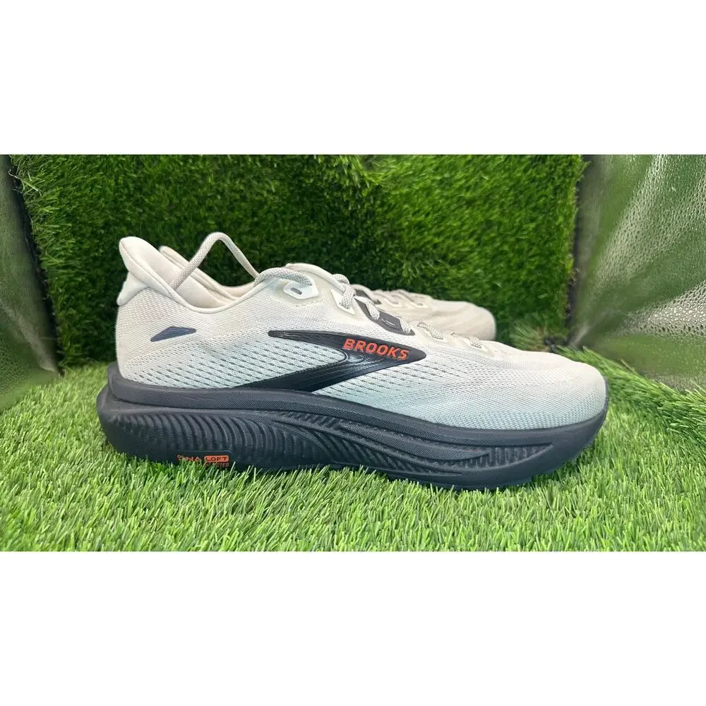 Brooks Ghost 18 1104932E292 Athletic Sneaker Men's 9.5 White Knit Sports Running